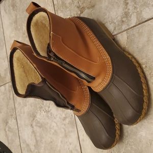 L.L.bean boots fleece-lined PrimaLoft front zip